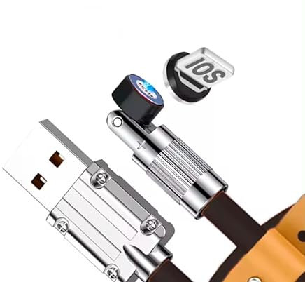 Cable Magnético USB para Dispositivos iOS: Carga Rápida y Reforzada, Conector Lightning, Eficiente en Transferencia de Datos, Diseño Duradero - Color Negro