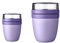 Mepal - Lunchpot Ellipse Duo Pack - Praktischer Müslibecher, Joghurtbecher, To Go Becher - Geeignet für Tiefkühler, Mikrowelle & Spülmachine - 300 & 500 ml - Vivid Lilac