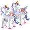 2 Stück Einhorn Folienballon, 3D Folienballon Einhorn Stehend, Einhorn Luftballons mit Beinen, Einhorn Helium Ballon, Einhorn Deko Kindergeburtstag, Unicorn Deko für Mädchen Kinder Geburtstag Party