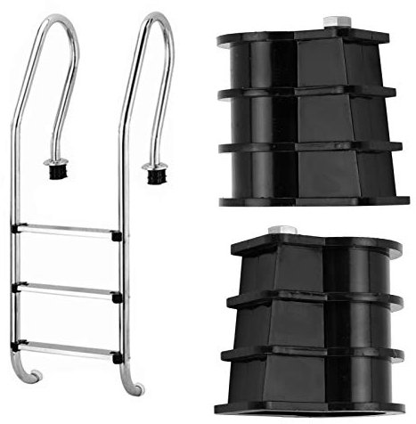 Topyond Ladder Buckle Set 2Pcs Secure Plastic Embedded Parts for Swimming Pool Ladders, Essential Safety Accessory for Pool Types