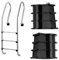 Topyond 2Pcs/Set Verankerungshülsen für Tiefbeckenleiter,Schwimmleiter-Schnalle, Leiter Schnalle Kunststoff eingebettet Teile Leiter Zubehör für Schwimmbad,Poolanker,Teile Pool-Handlaufabdeckung
