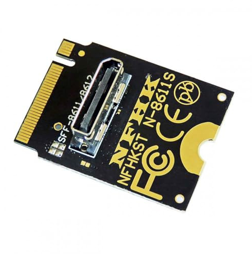 CY Adapter 2230 PCI-E4.0 M.2 M-key to Oculink SFF-8612 SFF-8611 Vertical Host Adapter for NVME U.2 SSD eGPU