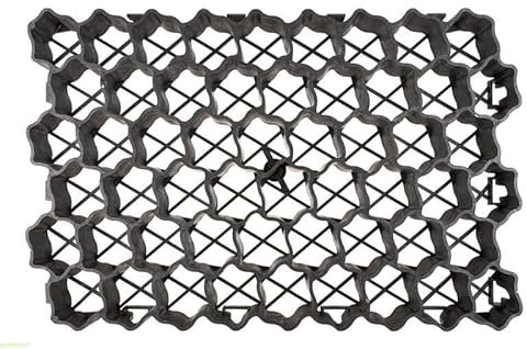 PROFIPLASTIC, Rasengitter, Größe: 60 x 39,5 cm Rasen Platten - Schwarz 39m2 - Gehwegplatten, PaddockPlatten, Kiesmatten, Kiesgitter, Kunststoff, ProfiSystem S5 max