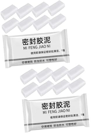 Housoutil 2 Sätze Epoxid-fliesenmörtel Bodenfliesen Schälen Und Kleben Wasserfest Fliesen Abziehen Und Aufkleben Luft Trockenbau-patch Beton Versiegelung Tür Loch Zement Weiß 20 Stück * 2