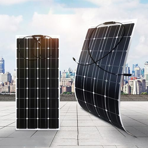 Sunseota Panneau Solaire Flexible 150W/200W/300W/400W/520W | Idéal pour Camping-Car, Van, Bateau, Toit Courbé | IP68 Étanchéité | Énergie Solaire Mobile pour Extérieur,150w