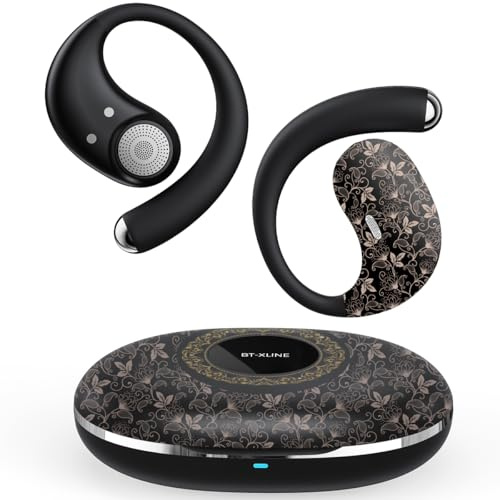 Micool Open-Ear Headphones Bluetooth 6.0, Clip On Earbuds Wireless with 36H Playtime, Noise Cancelling Hands-Free Earphones, Comfort Fit Sports Headphones for Running, Gym & Travel
