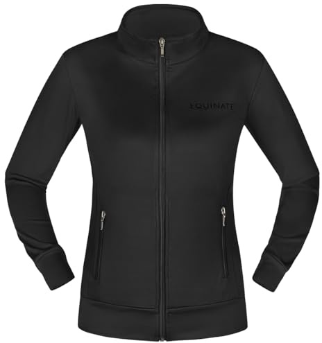 Equinate Damen Reitjacke Breeze - leichte Stretchjacke mit Reißverschlusstaschen - atmungsaktiv elastisch und funktional - ideale Sommer- und Übergangsjacke für Reitsport und Freizeit