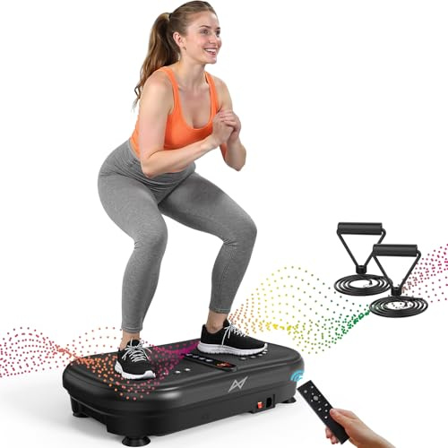 AXV Vibration Plate Fitness Platform Exercise Machine Vibrating Shaking Full Body Shaker Workout Vibrate Stand Shake Board Sport for Weight Loss Fat Burner for Gym Home Office