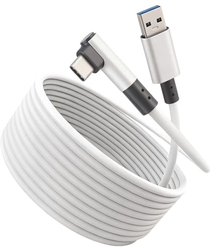 ingoodtle Link Cable 5m Compatible with Oculus/Meta Quest 3/Meta Quest 3S Quest2/Pro/Pico 4 and PC/SteamVR,USB 3.0 to USB C Cable with 5Gbps Fast Data Transfer & Charging for PC Steam VR Headset