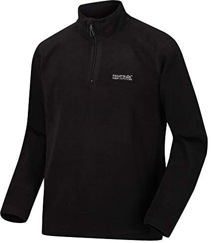 Regatta Thompson Herren Fleece Jacke, Schwarz, 48 EU (Herstellergröße: S)