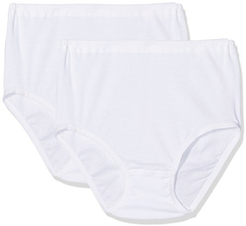 HUBER Damen Huber Dames Maxi 2 Pack Katoen Pack Extra Fijn Taillenslip, Weiß, 46 EU