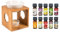 levandeo Duftlampe inkl. 10 Duftöle aus Holz Bambus Keramik - quadratisch - Aromaspender Öllampe Aromalampe