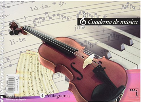 Pacsa 18804 - Cuaderno de Partituras de 4 Líneas , 20 Hojas