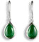ISLAND PIERCINGS Edle 925er Silber und Grüne Jade Ohrringe Hänger Design Handarbeit SER156