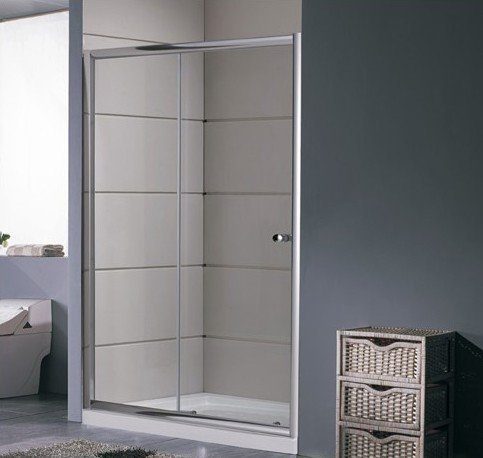 Bagno Italia Porta per doccia a nicchia cm 120 con vetro trasparente 1 Anta scorrevole I