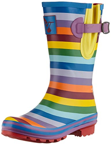 Evercreatures Frauen Gummistiefel Rainbow Tall regenbogenfarben - fallen normal aus, Rainbow, 36 EU