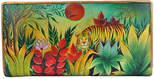 Anuschka Handbemaltes Leder | Damen Clutch Wallet, Rsj/Rousseau's Dschungel, Einheitsgröße