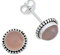 Ohrstecker 925 Silber Rosenquarz rosa Stein Edelstein Ohrringe echt Silber Damen Sterling Silber Stecker Geschenk(MOS-041-07)
