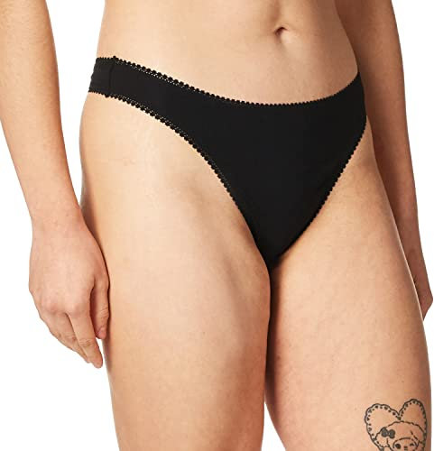 OnGossamer Women's Cabana Pima Hip G-Thong, Black, M-L
