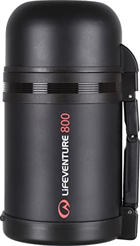 Lifeventure Double Walled Thermally Induced Widemouth Vacuum Flask For Food Or Drink - Hot For Up To 8 Hours, Cold For 12 Hours - 800ml, Dark Grey