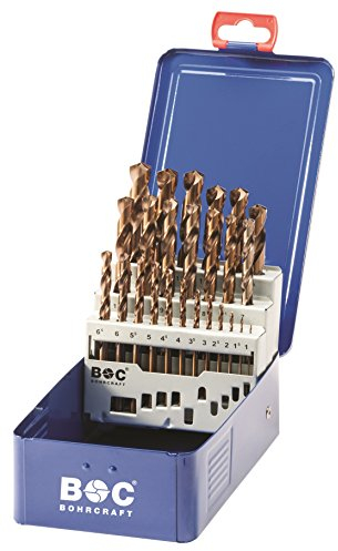 Bohrcraft 11401310025 Kassette DIN338RN HSS Co5 Bohrer ø 1.0-13.0 mm 25-teilig, Durchmesser