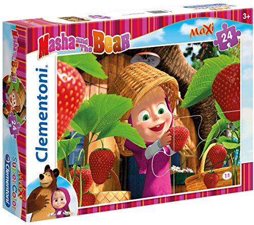 Clementoni – Super Color Puzzle 24 Teile Maxi – Mascha und der Bär – 24034
