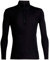 Icebreaker Herren Everyday Langarmshirt mit halben Reißverschluss - Funktionsshirt Herren - 100% Merinowolle Base Layer - Schwarz, L