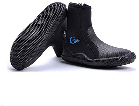 yonsub Wetsuit Booties-Surf Booties Men Women-Neoprene Shoes with Puncture Resistant Sole 5mm for Watersports Beach Boat,AKE Mud Kayak and More (5, 6)