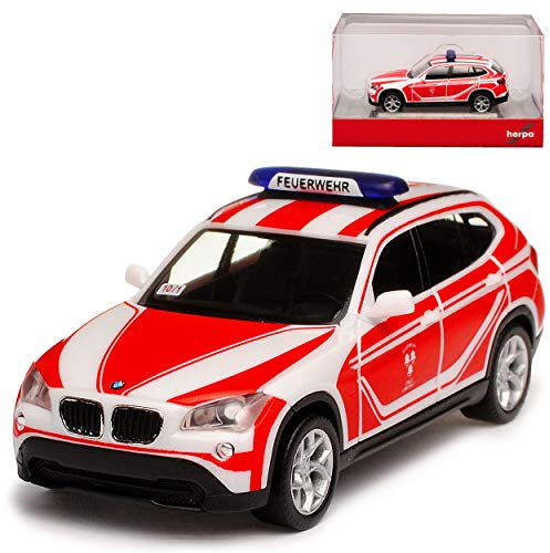 B*M*W X1 E84 SUV Feuerwehr Kommandowagen KDOW Bayern Landshut Rot 1. Generation 2009-2015 H0 1/87 Herpa Modell Auto mit individiuellem Wunschkennzeichen