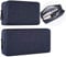 2-Pack Portable Storage Pouch Bag, Universal Electronics Accessories Case Cable Organizer Compatible with Hard Drive, Laptop Mouse, Power Bank, Adapter, Cellphone, Cosmetics (Small+Big-Navy Blue)
