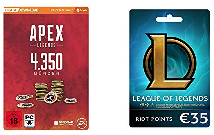APEX Legends - 4.350 Coins | PC Download - Origin Code & League of Legends ‚Ǩ35 Prepaid Gift Card (5000 Riot Points)
