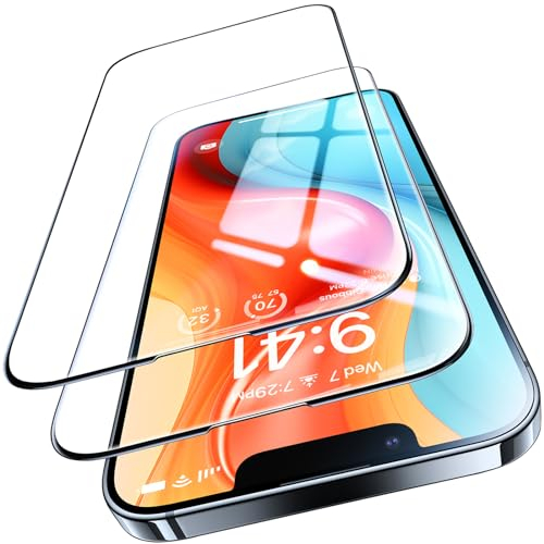 TORRAS Industry NO.1 Shatterproof iPhone 13/14 Tempered Glass Screen Protector, Unbreakable TOP German 9H+ Glass, Full Coverage