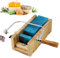 WMLBK Silicone Toast Tool Wooden Box Straight Scraper and Wave Cutter-Loaf Soap Mould Handmade Straight Cutter-Candle Making Mold with 2 Cutters
