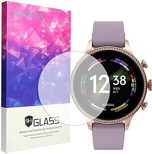 [3 Pack Protettive] SkyBand 9H Vetro Temperato Pellicole Protettive Compatibile per SmartWatch Fossil Gen 6 42mm / 44mm 2021 (44mm case Man-3 pack)