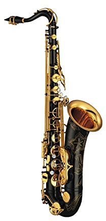 Brass Saxophon Japan Tenor Flat B Saxophon Goldlack Saxophon Tenor Falling E Sax Silver Keys Tenor Saxphone Blasinstrument (Color : Black)