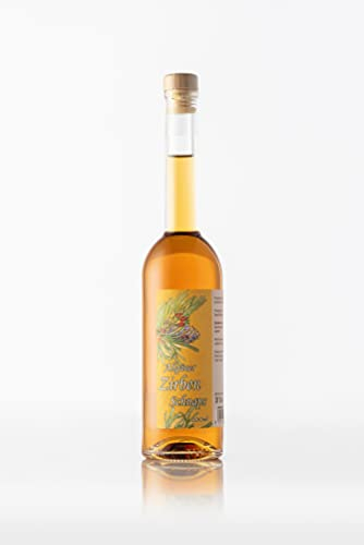 Zirben Schnaps aus dem Allgäu | 200ml Zirben Spirituose 33% Vol. mit Korkverschluss aus frischen Zirbenzapfen