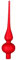 Inge Glas Christbaumspitze 26cm | Weihnachtsbaumspitze aus Glas | Hochwertige Spitze für den Weihnachtsbaum Weihnachten (Rot Matt | Merry Red & Mille Fiori)