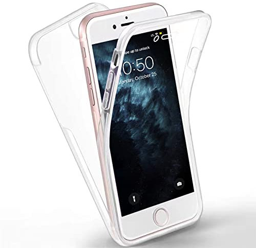 Xxmbbjy Coque Compatible avec iPhone SE 2022 Housse, Coque pour iPhone SE 2020 Etui iPhone 8 Transparente 360 ° Protection intégrale du Corps Silicone TPU Premium Durable Coque pour iPhone 7