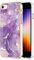 Knoowcase for iPhone SE 2022/ SE 2020 Case Marble Silicone Cover Shockproof Bumper Glitter Plated Gold Edges Protective Flexible TPU Rubber Skin Case for iPhone 8/7 Women,Light Purple