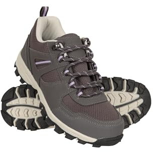 Mountain Warehouse McLeod Womens Walking Shoes - Lightweight, Warm, Durable, Breathable, Mesh Lining, Sturdy Grip, Rubber Outsole - for Spring Summer, Running & Gyming Dark Grey Adult Shoe Size 4
