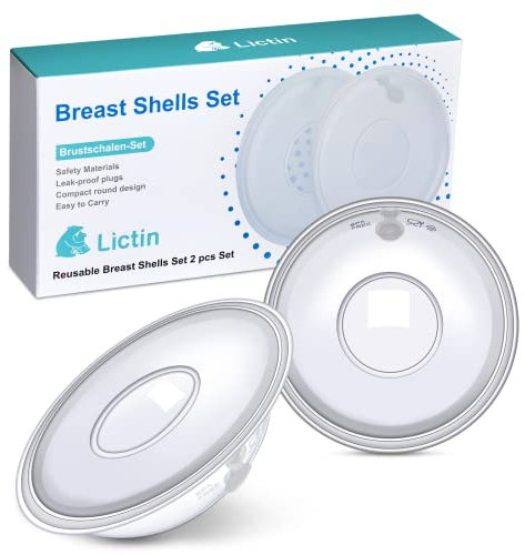 Lictin Coquillage d'Allaitement 30ML, Collecteur de Lait 2PCS, Coussinet Allaitement Lavable, Coquille Allaitement en Silicone, Économiseur de Lait pour l'Allaitement Réutilisable