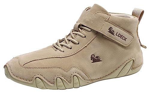 Stivali Estivi Stivali da Pescatore Alti Uomo Scarpe Uomo Antinfortunistiche Stivali Uomo Pelle Nera Cachi-2 11.99