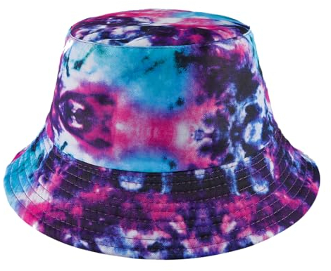 Eigso Damen Fischerhut mit Batikmuster im Vintage Stil modischer Sonnenhut für Damen ideal für Partys Hut