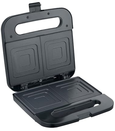 Cofan Sandwichera | Revestimiento antiadherente | Compartimentos para 2 sándwiches | Acero inoxidable | Potencia: 750 W | Medidas: 23,7 x 23,3 x 9 cm