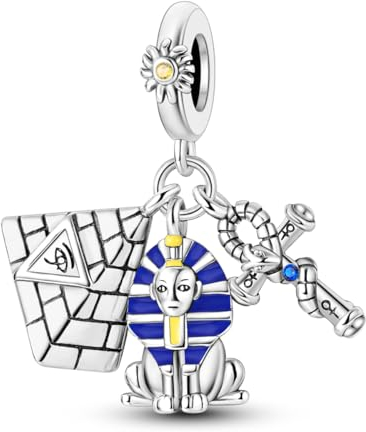 NARMO Charms für Pandora Armbänder 925 Sterling Silber Charms Pyramiden und Sphinx Dangle Anhänger Charms