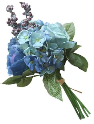 WOFASHPURET 1stück Blauer Rosen-hortensienstrauß Aus Seidenstoff Imitation Für Hochzeiten Partys Und Heimdekoration Lebensnahe Kunstblumen Mit Besonderem Design