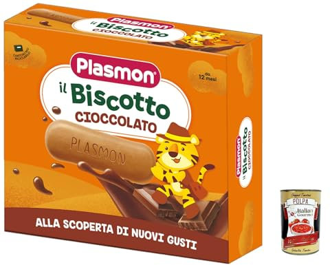6x Plasmon Biscotto al cioccolato 12m+ 320 g + Italian Gourmet polpa 400g