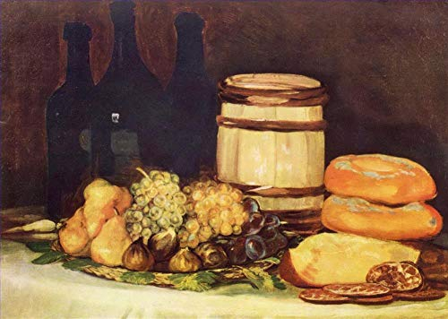 Toperfect 22 berühmte Gemälde, Stillleben mit Obstflaschen und Broten Francisco de Goya, Handgefertigte Ölkunst auf Leinwand –07, €50-2000 Handgemalt von Lehrern der Kunstakademien