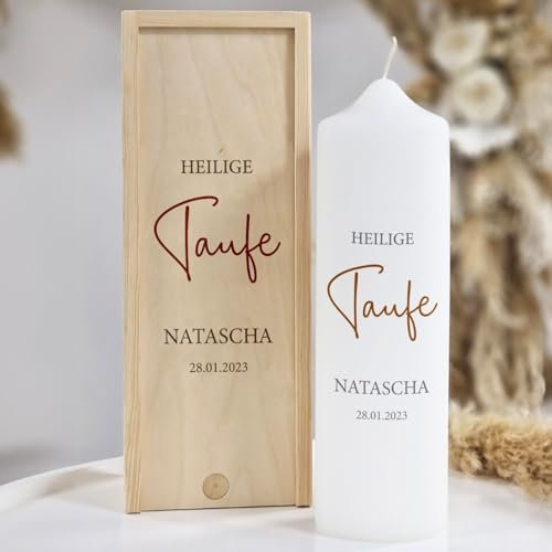 Vela de bautizo sencilla, vela de bautizo personalizada, vela de bautizo con frase en alemán, vela bendición, regalo para bautizo, regalo de bautizo, vela de bendición infantil, regalo para bautizo