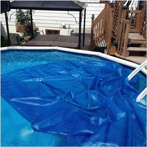 AviiSo Bâche de Piscine Couverture Thermique Flottante pour Spa, 10 M/33 PI Couverture de Piscine en Bleu pour Piscine creusée et Hors Sol(8m/26.5ft)